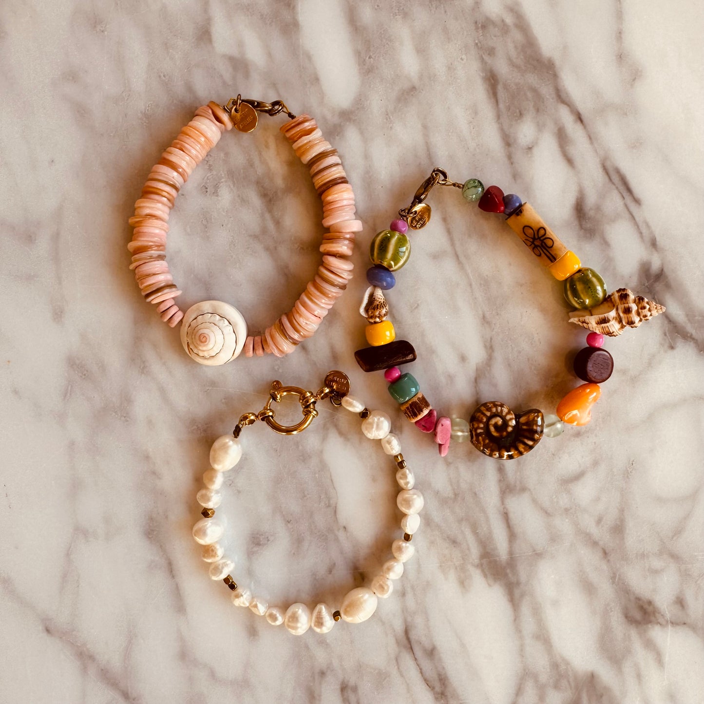 BRACELET SHELLS LIGHT PINK