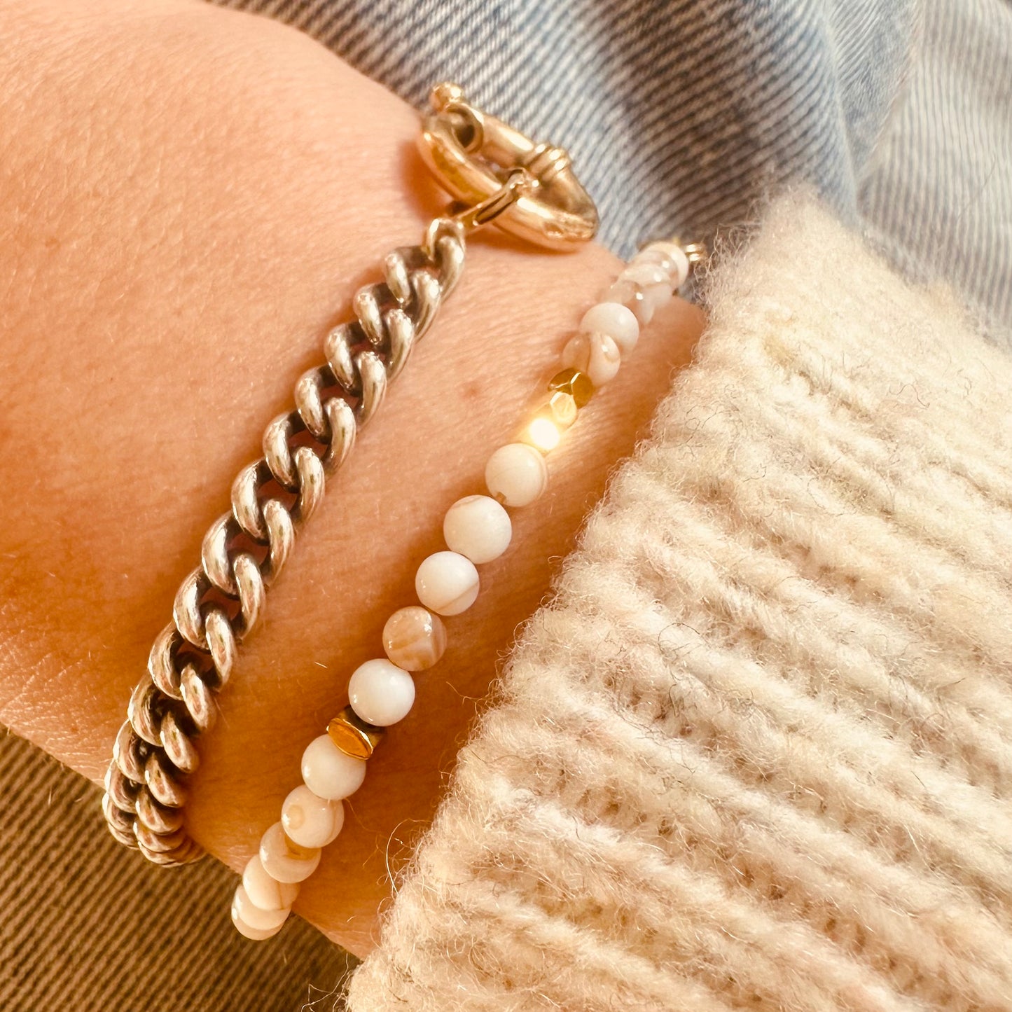 BRACELET SHELLS OFFWHITE GOLD
