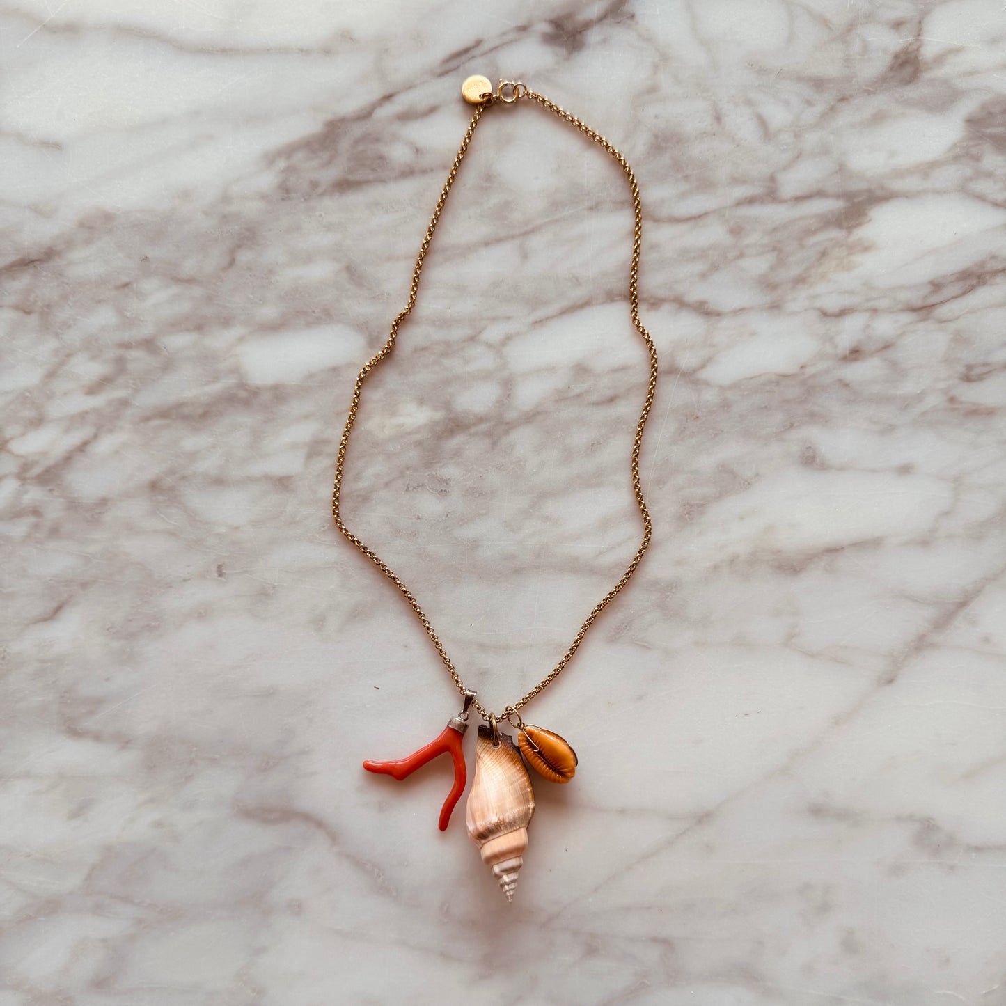 NECKLACE CORAL SHELL LIGHT PINK