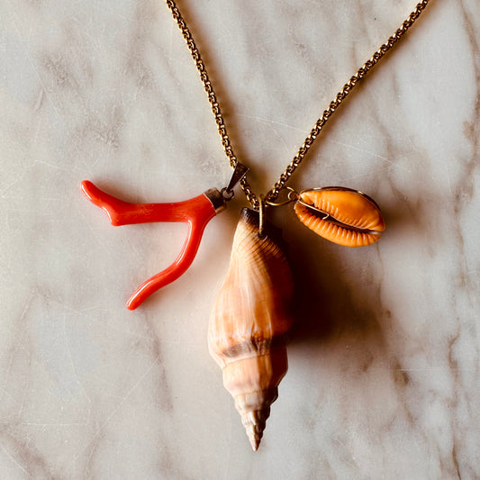NECKLACE CORAL SHELL LIGHT PINK