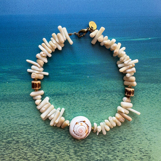 ANKLE BRACELET OCEAN WHITE