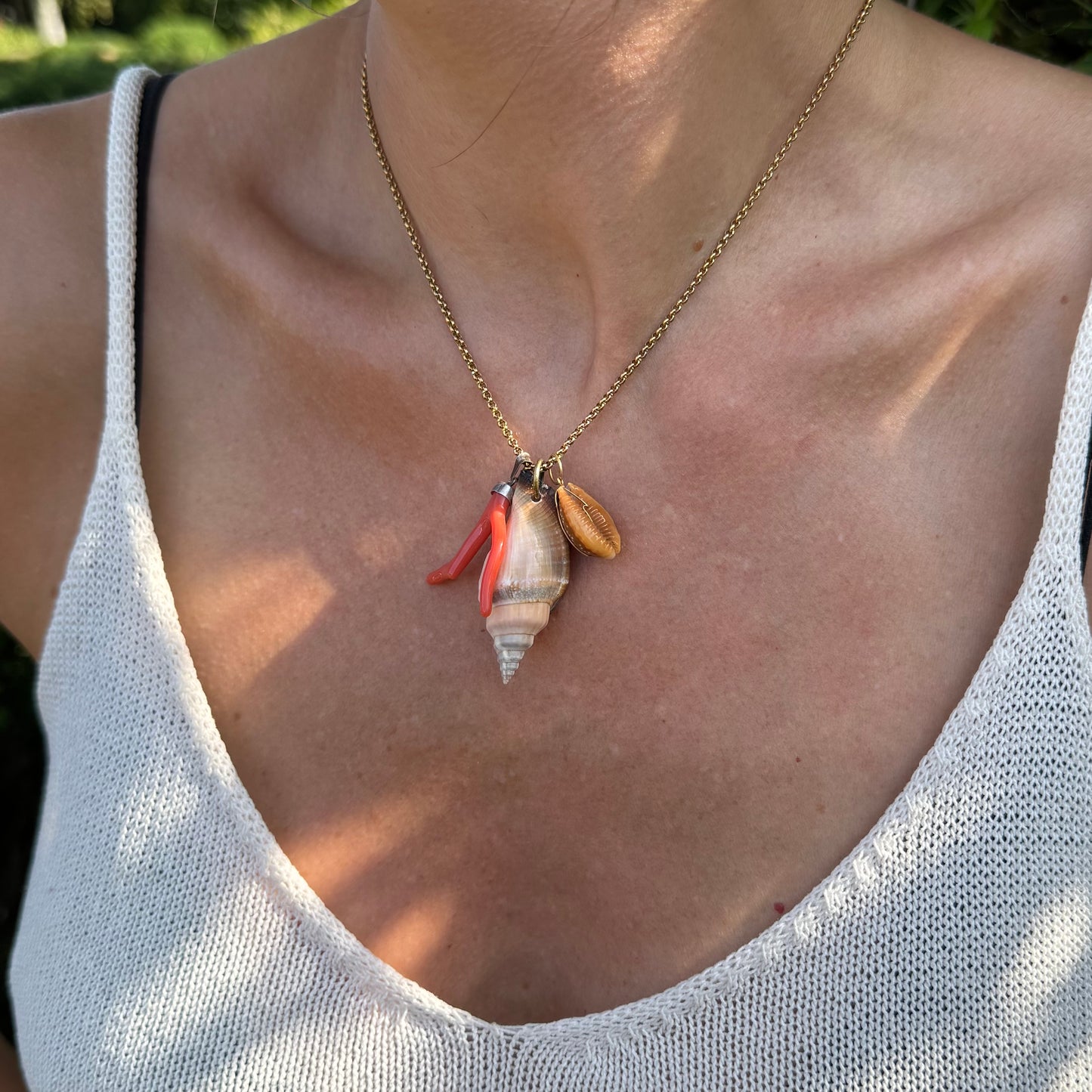 NECKLACE CORAL SHELL LIGHT PINK